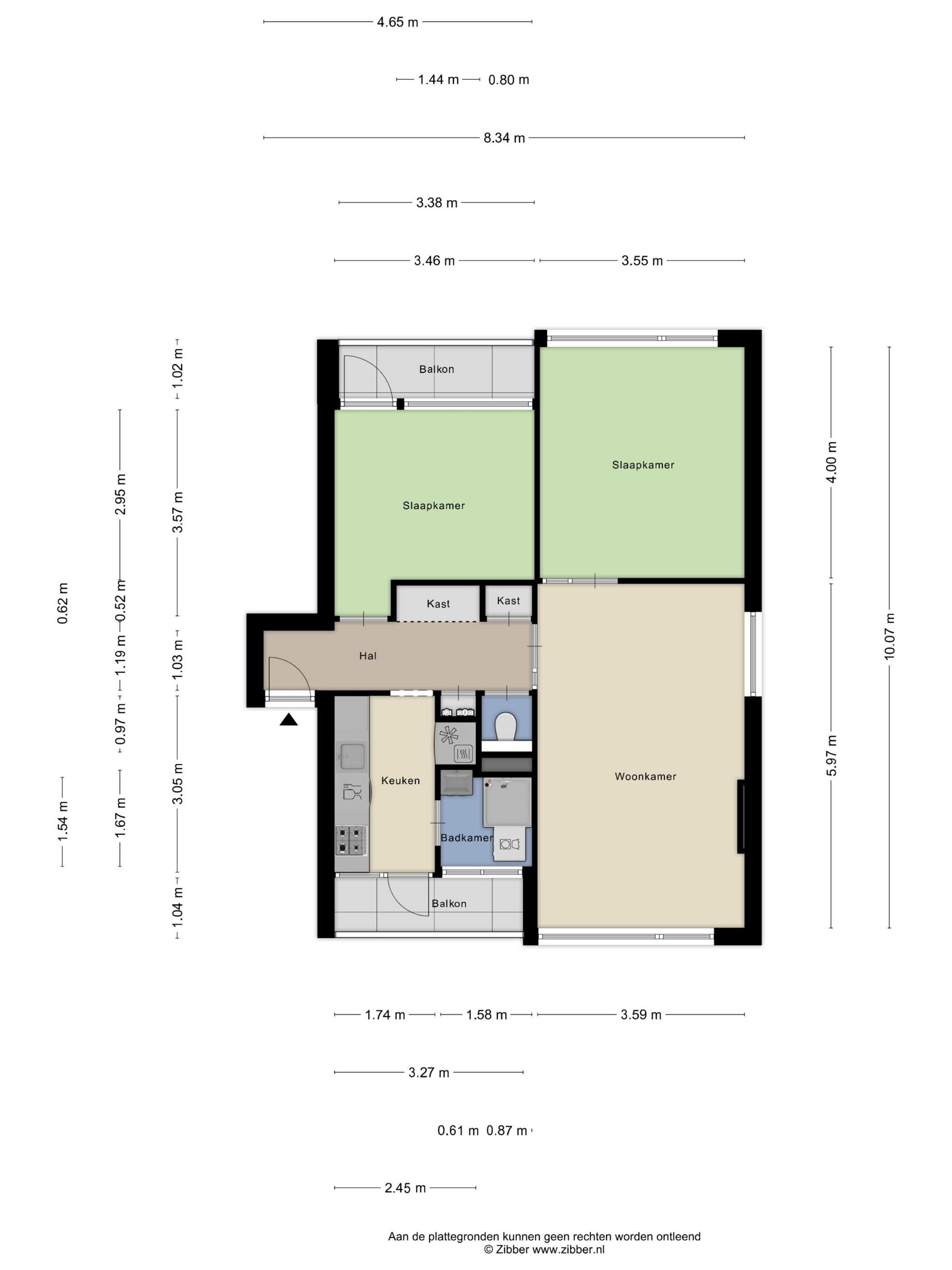 Plattegrond 1 van Evertsenstraat 79