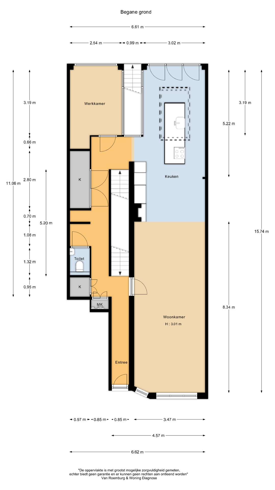 Plattegrond 1 van Bilderdijkpark 8H