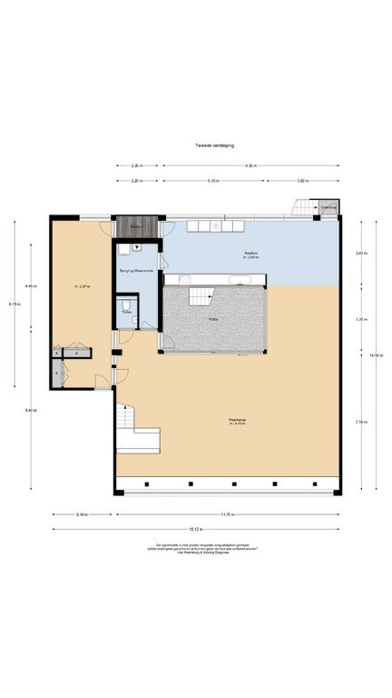 Plattegrond 1 van Kostverlorenstraat 19D
