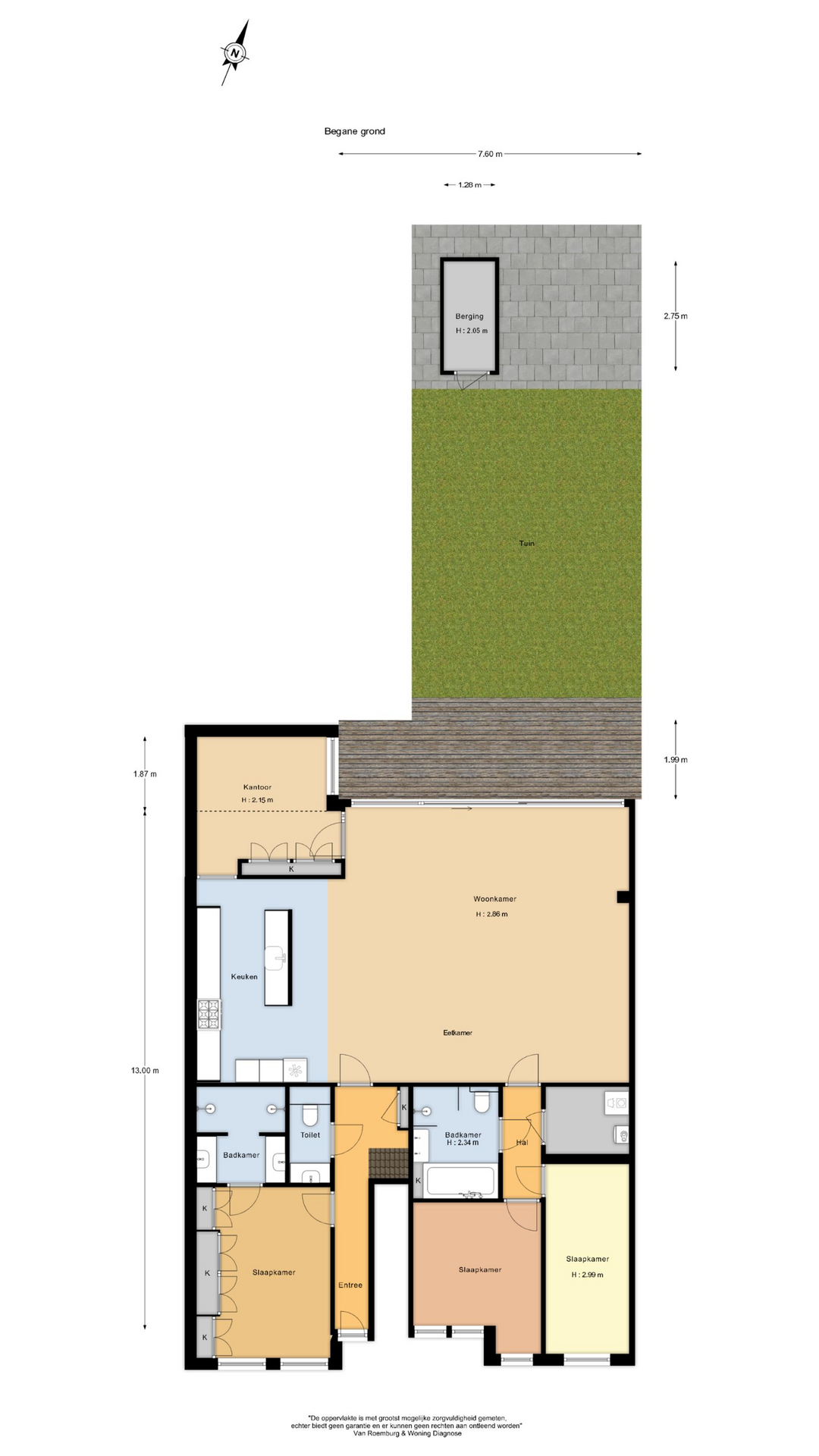 Plattegrond 1 van Van Ostadestraat 3H