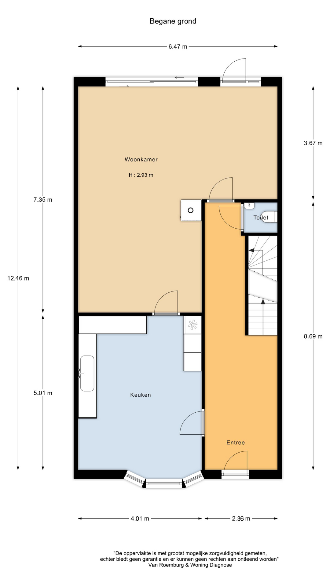 Plattegrond 1 van Albrecht Dürerstraat 8