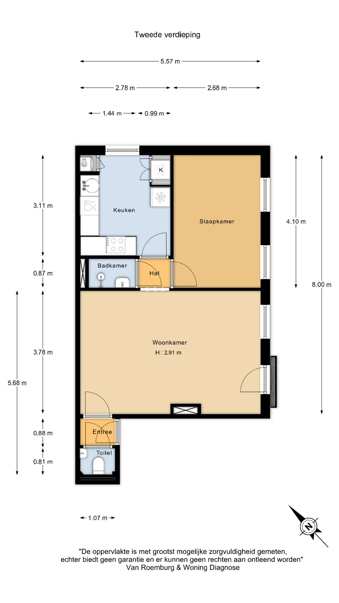 Plattegrond 1 van De Wittenstraat 70-2