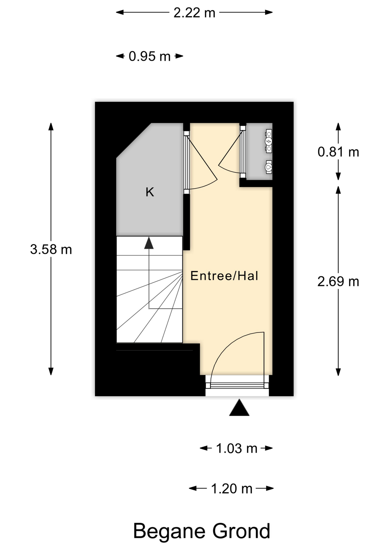Plattegrond 1 van Fortjesweg 26
