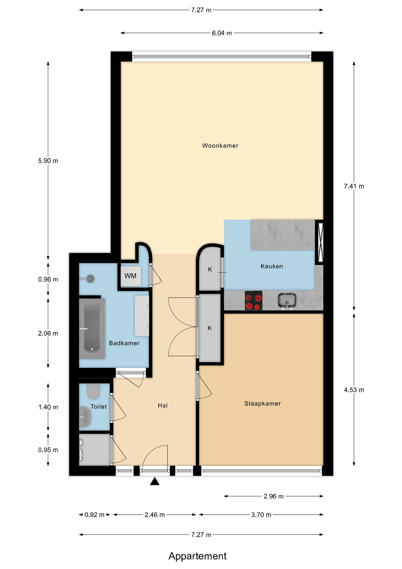 Plattegrond 1 van Westplein 82