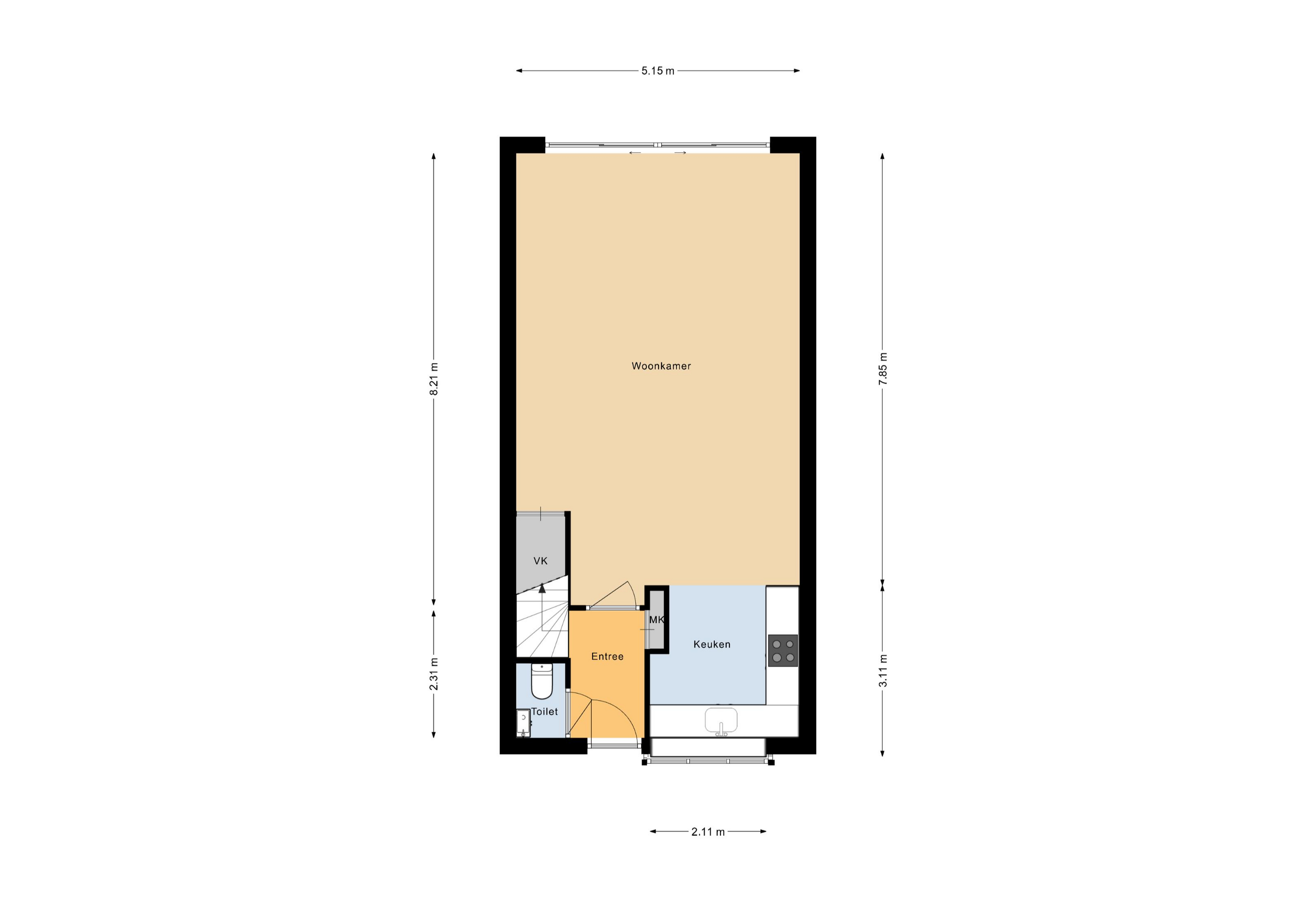 Plattegrond 1 van Francis Picabiastraat 55