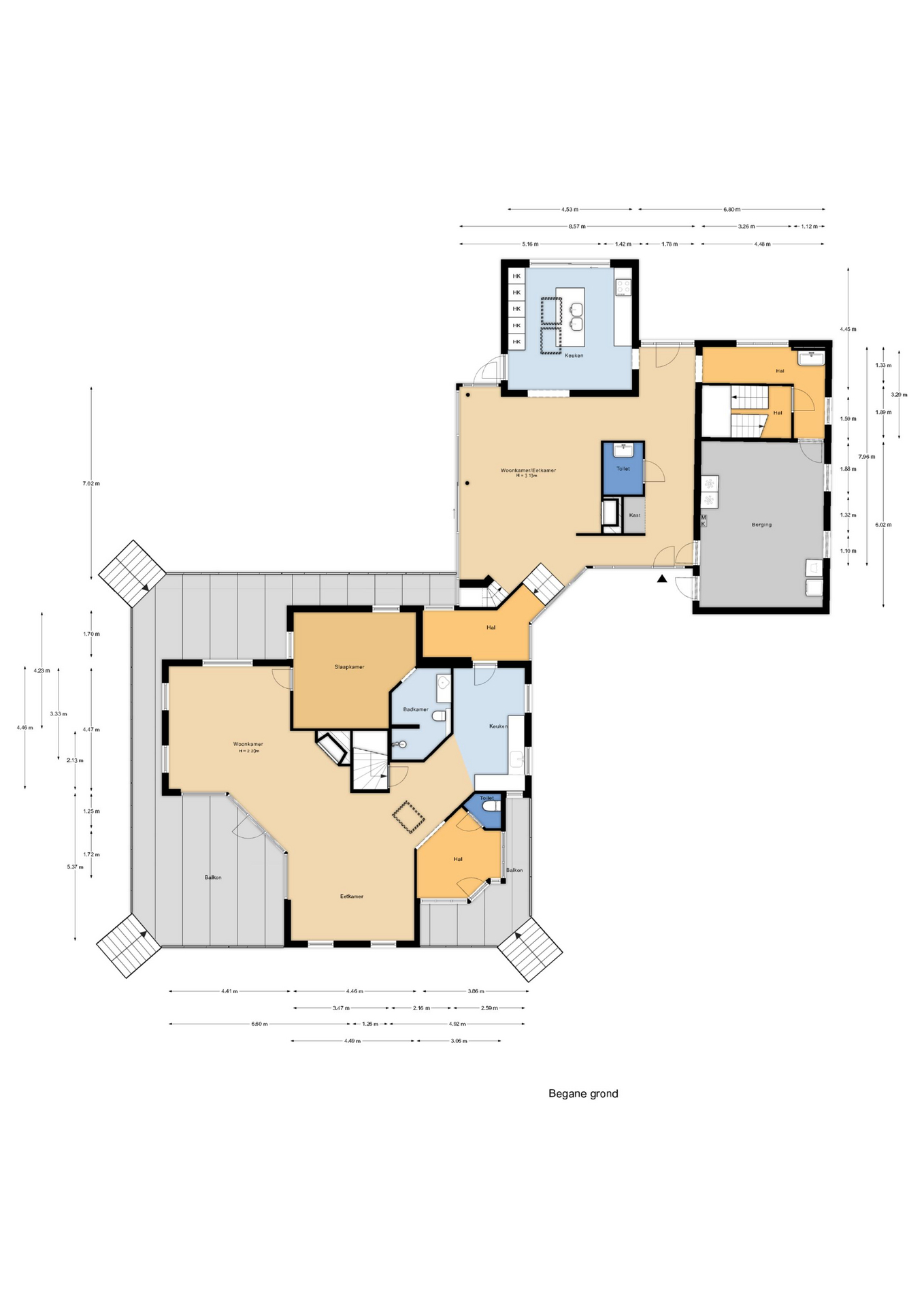 Plattegrond 1 van Middelweg 32