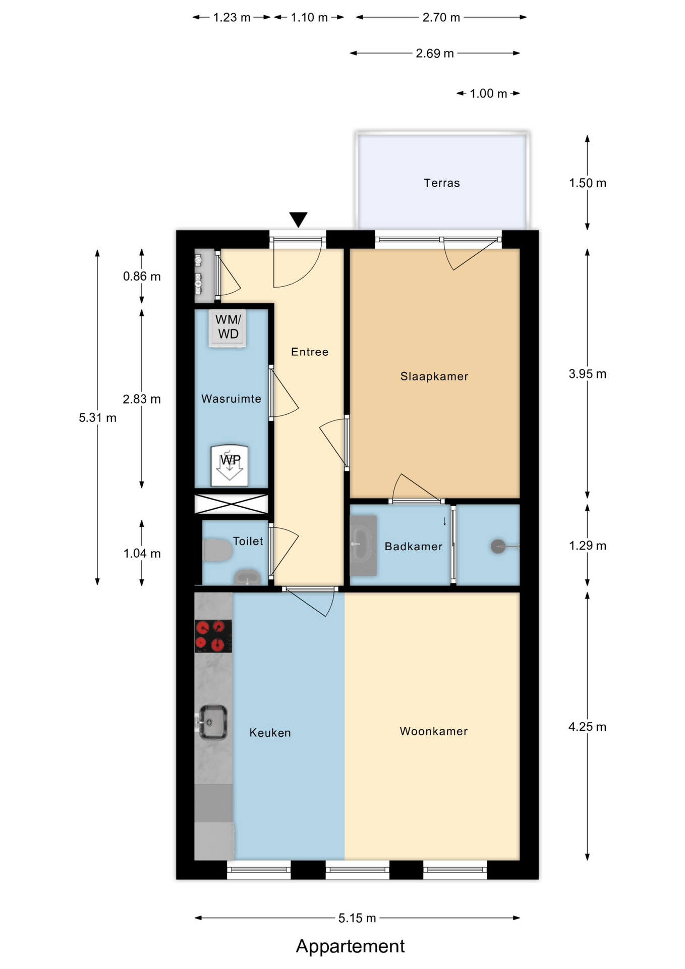 Plattegrond 1 van Jacob van Heemskercklaan 287