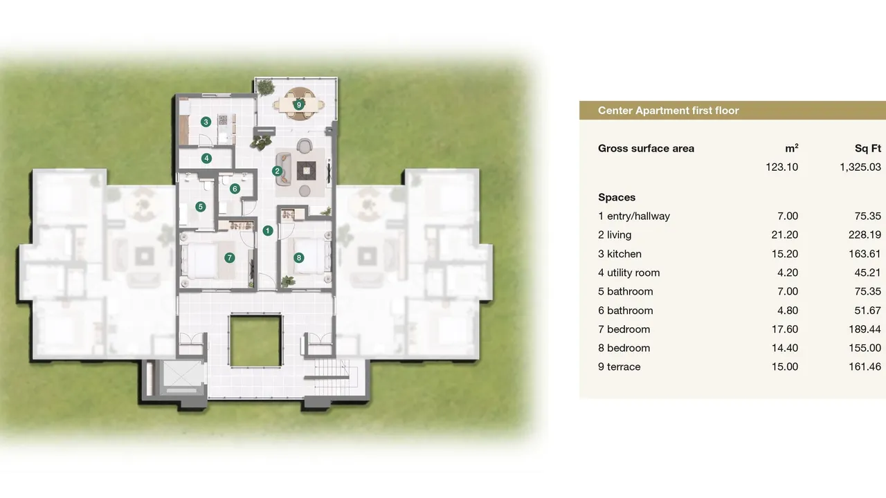 Floor plan 1 of Porta Kura Bunita, Koraal Tabak