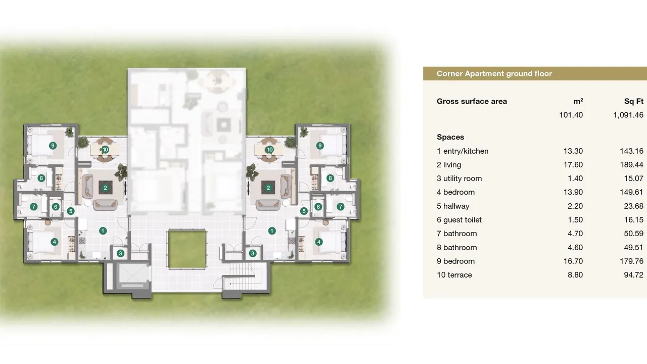 Floor plan 5 of Porta Kura Bunita, Koraal Tabak
