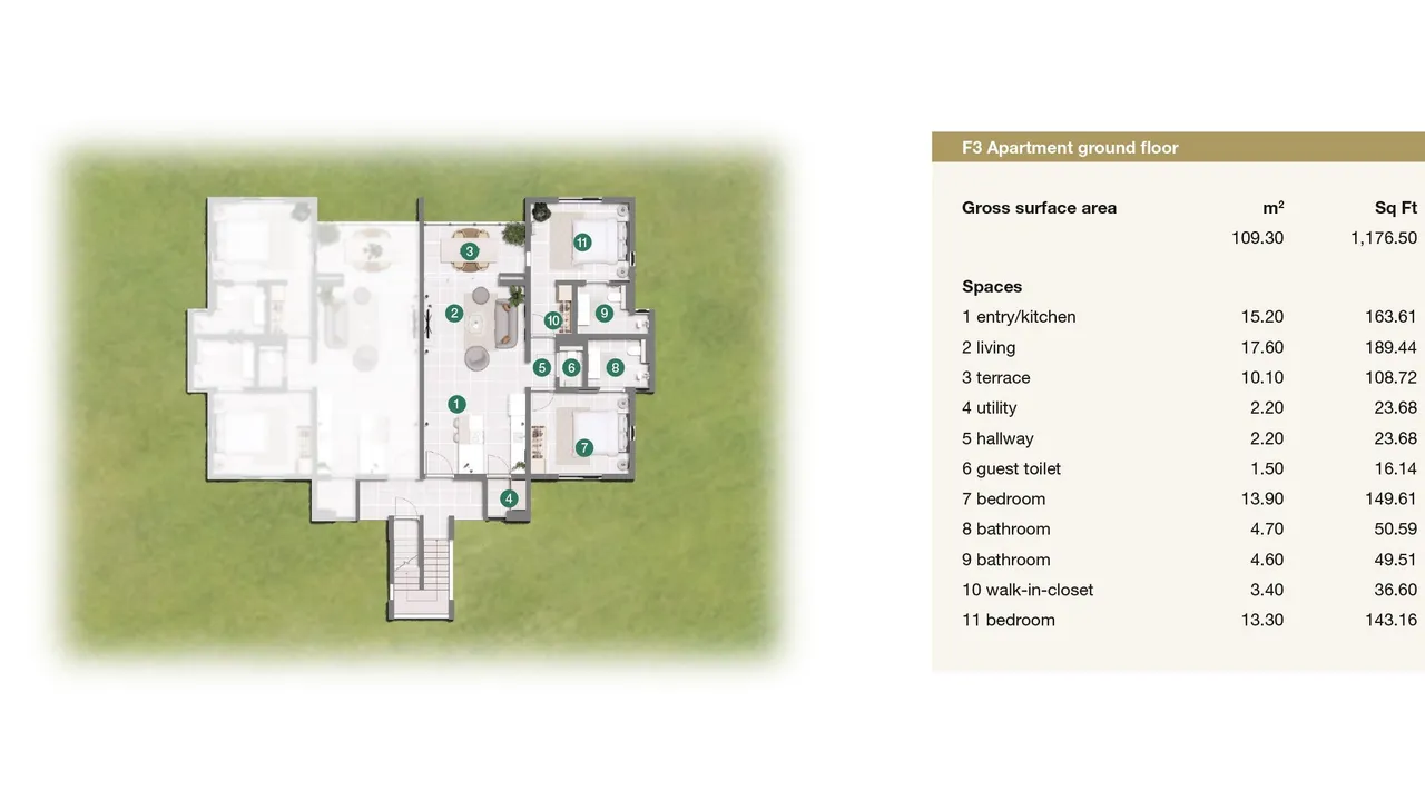Floor plan 7 of Porta Kura Bunita, Koraal Tabak