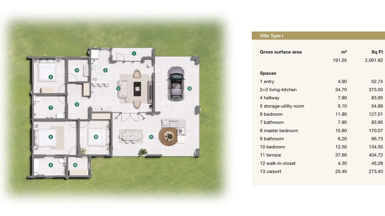 Floor plan 1 of Porta Kura Bunita, Koraal Tabak