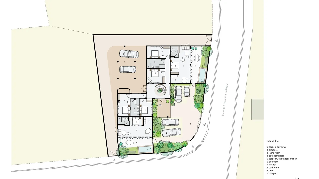 Plattegrond 1 van Jan Sofat villa 237
