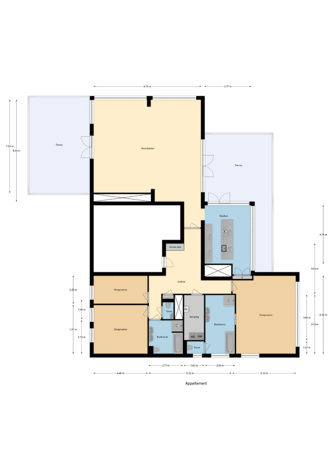 Plattegrond 1 van P C Hooftstraat 111