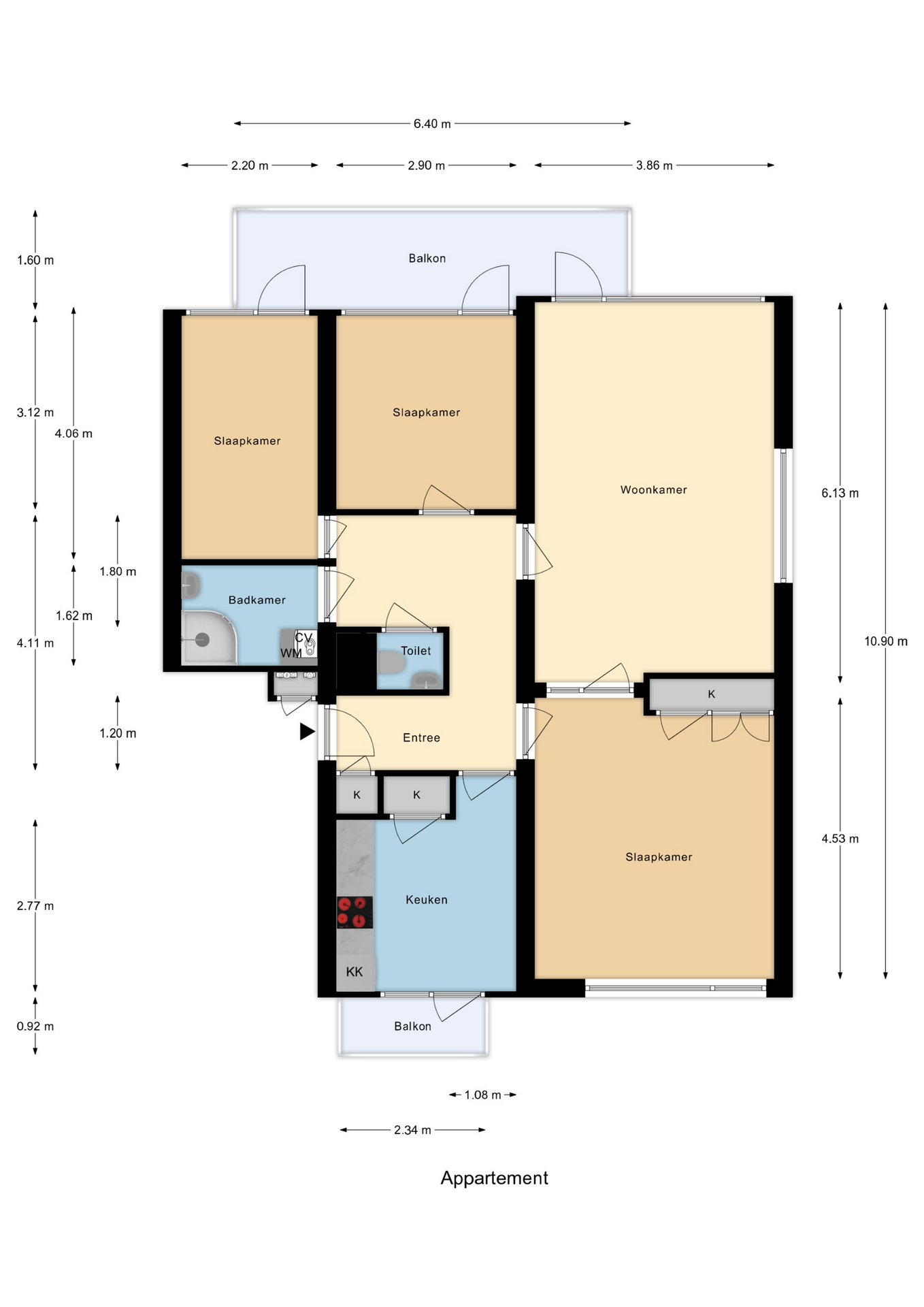 Plattegrond 1 van Jacob van Akenstraat 134