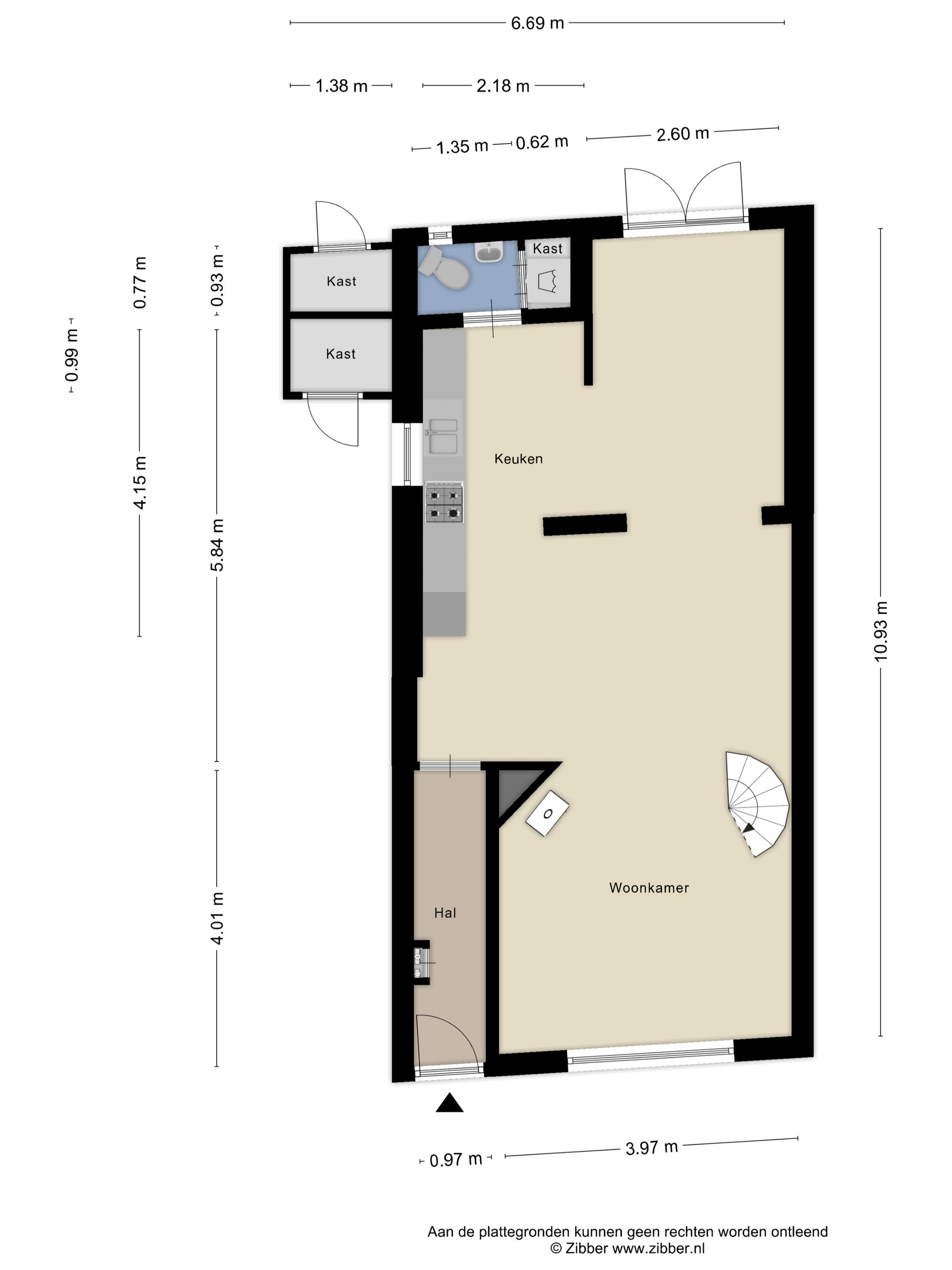 Plattegrond 1 van Kostverloren 67