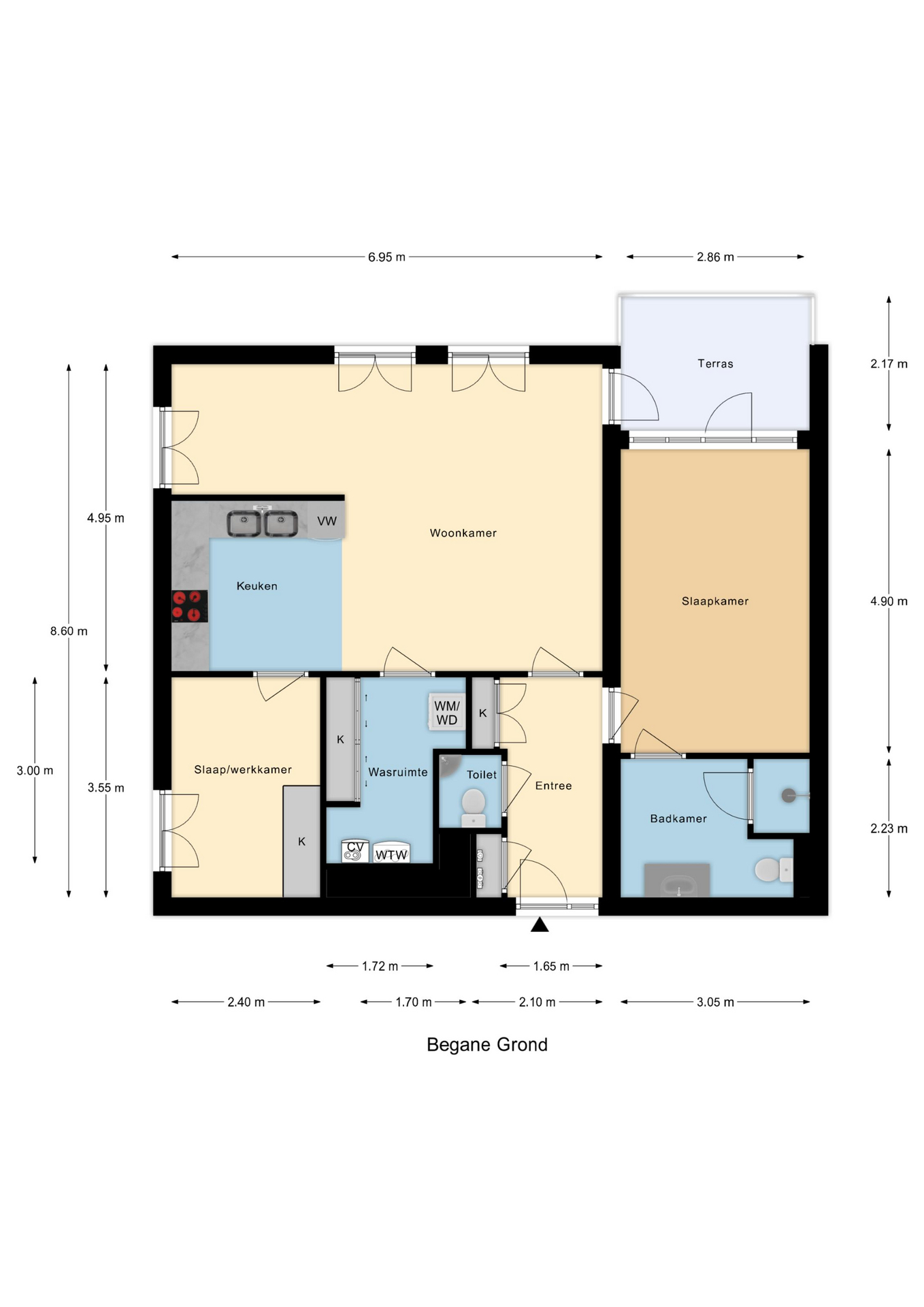 Plattegrond 1 van Briggemandreef 9