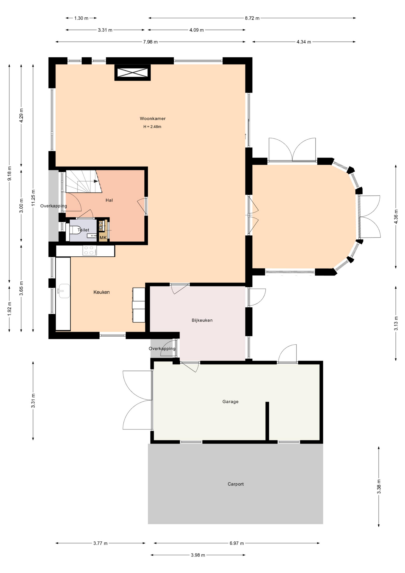 Plattegrond 1 van Oranje Nassaulaan 13