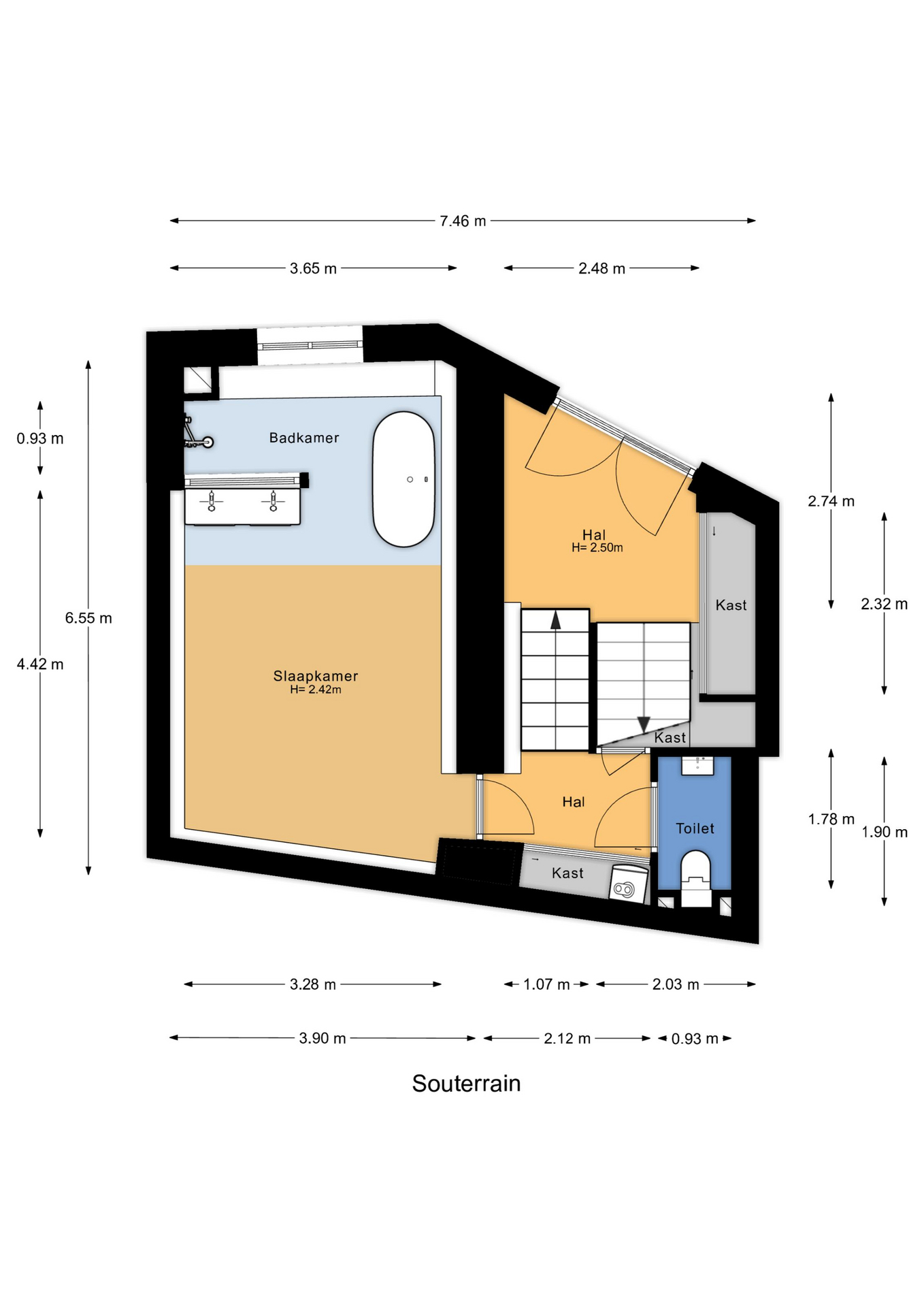 Plattegrond 1 van Kralingse Plaslaan 95