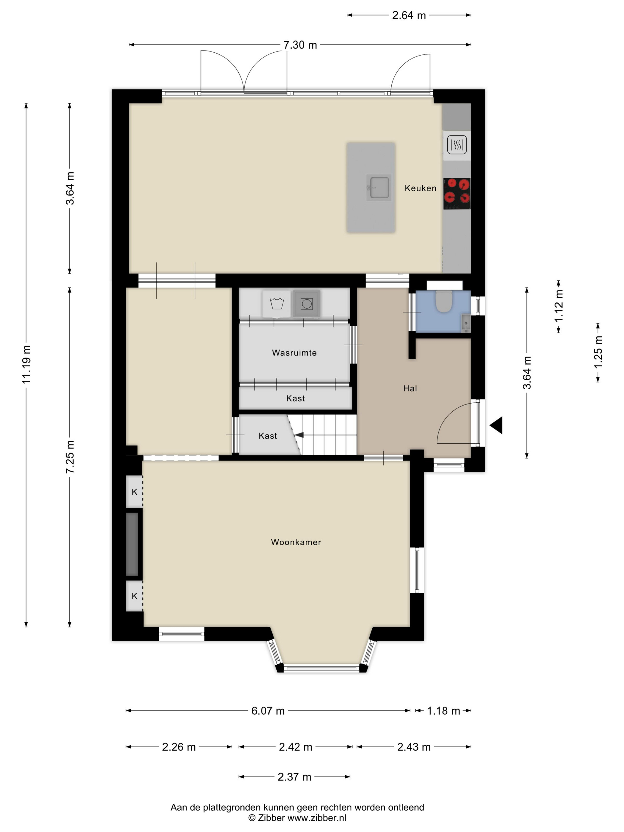 Plattegrond 1 van Van Hogendorpstraat 2
