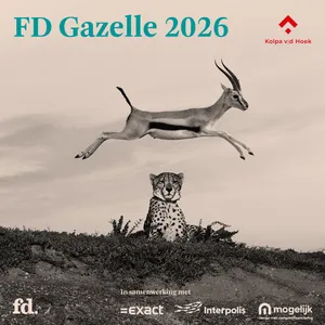 FD Gazelle 2026 afbeelding van Kolpa van der Hoek met een springende gazelle.