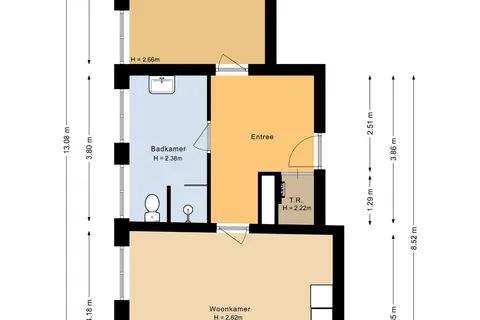 Plattegrond 1 van Boschstraat 49B