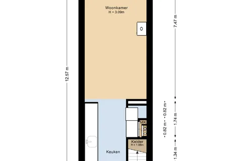 Plattegrond 1 van Ranonkelstraat 4A