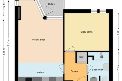 Plattegrond 1 van Teteringsedijk 146B3