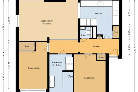 Plattegrond 1 van Steijnlaan 78A