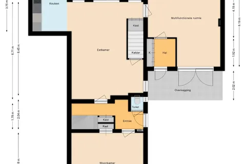 Plattegrond 1 van Oranjestraat 39