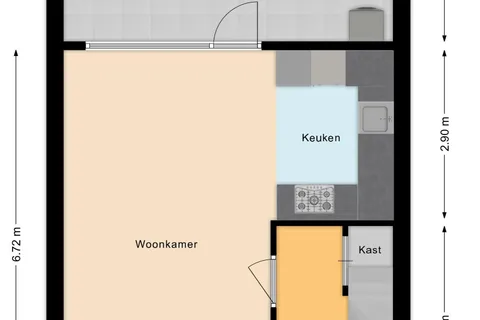 Plattegrond 1 van Middenweg 24