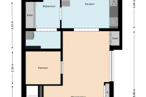 Plattegrond 1 van Oranjestraat 44
