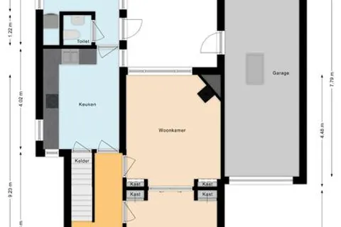 Plattegrond 1 van Tuinstraat 7