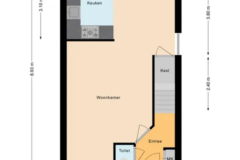 Plattegrond 1 van Bongelakker 55A