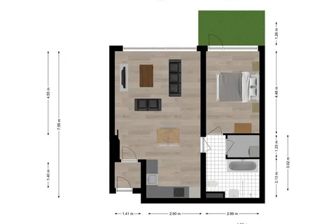 Plattegrond 1 van Korte Nieuwstraat 68