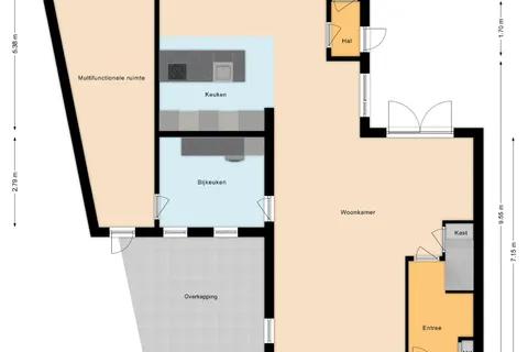 Plattegrond 1 van van Wassenbergstraat 8