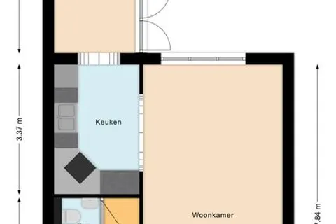 Plattegrond 1 van Beelstraat 11