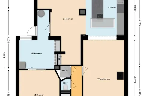 Plattegrond 1 van Oranjestraat 32