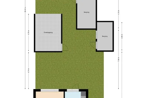 Plattegrond 1 van Wethouder van den Wildenbergstraat 74