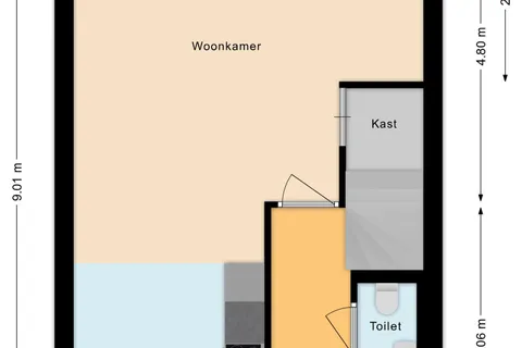 Plattegrond 1 van Anna Blamanstraat 57