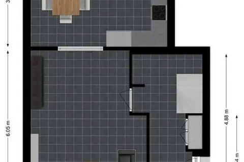 Plattegrond 1 van Vierhoutenstraat 8