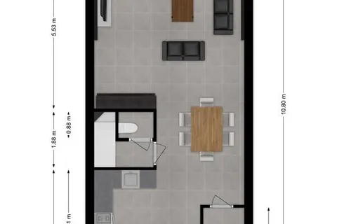 Plattegrond 1 van Tourmaletstraat 71