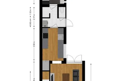 Plattegrond 1 van Valkenierstraat 36