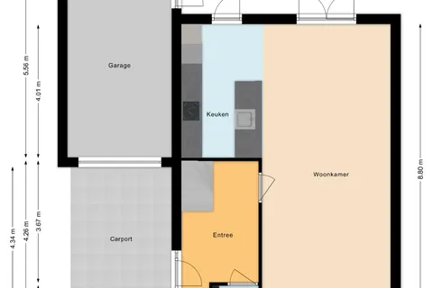 Plattegrond 1 van Ridderstraat 50A