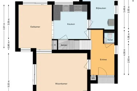 Plattegrond 1 van Molenstraat 36