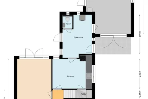 Plattegrond 1 van Oranjestraat 8