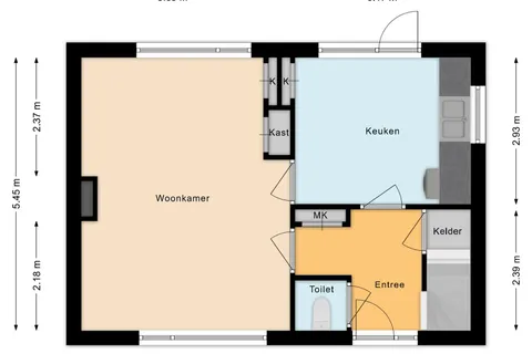 Plattegrond 1 van Ruysdaelstraat 55
