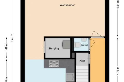 Plattegrond 1 van Steenakkerplein 14