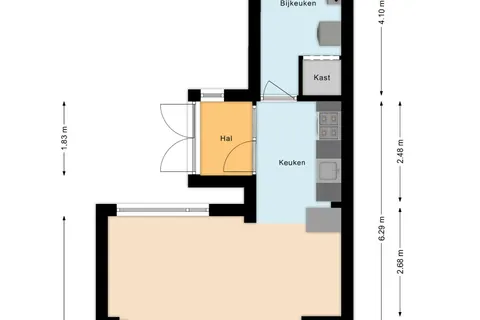 Plattegrond 1 van Spoorlaan Noord 54
