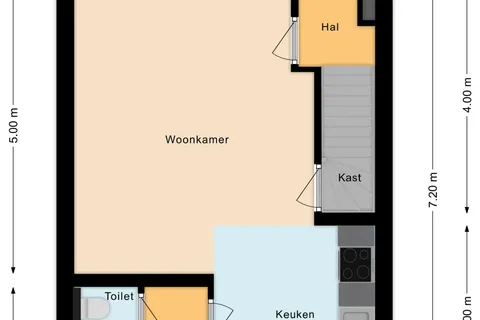 Plattegrond 1 van van Petersheimstraat 1
