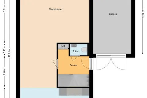 Plattegrond 1 van Johannes van Dreghtstraat 16